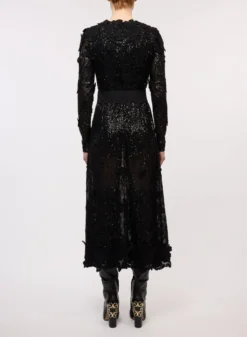 Sequin Embroidered Midi Dress -ELIESAAB SHOP 15669 BLACK 3 scaled