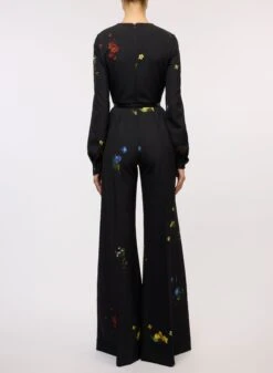 Flower Print Flared Jumpsuit 5 Flower Print Flared Jumpsuit -ELIESAAB SHOP 15697 SANSIONE 20PRINT 3