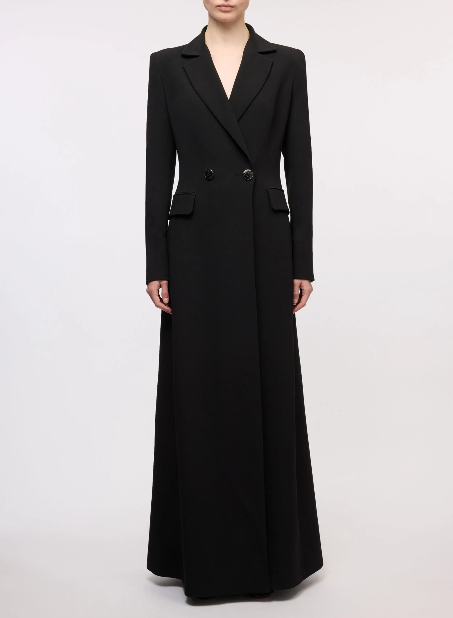 Double-Breasted Crepe Coat 1 Double-Breasted Crepe Coat