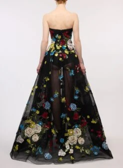 Embroidered Strapless Gown -ELIESAAB SHOP 15829 SANSIONEPRINT 3