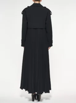 Double-Breasted Pleated Coat 10 Double-Breasted Pleated Coat -ELIESAAB SHOP C0005CD001 BLACK 3 scaled