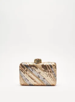 Accessories Gold Embroidered Clutch