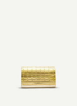 Accessories Metallic Leather Clutch