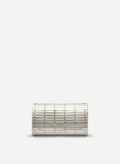 Accessories Metallic Silver Clutch