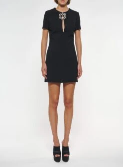 Short Dress With Crystal Monogram