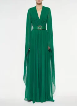 Silk Dress With XL Sleeves