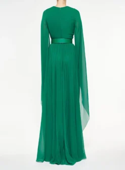 Silk Dress With XL Sleeves -ELIESAAB SHOP D0005SI001 DENVER 3 scaled