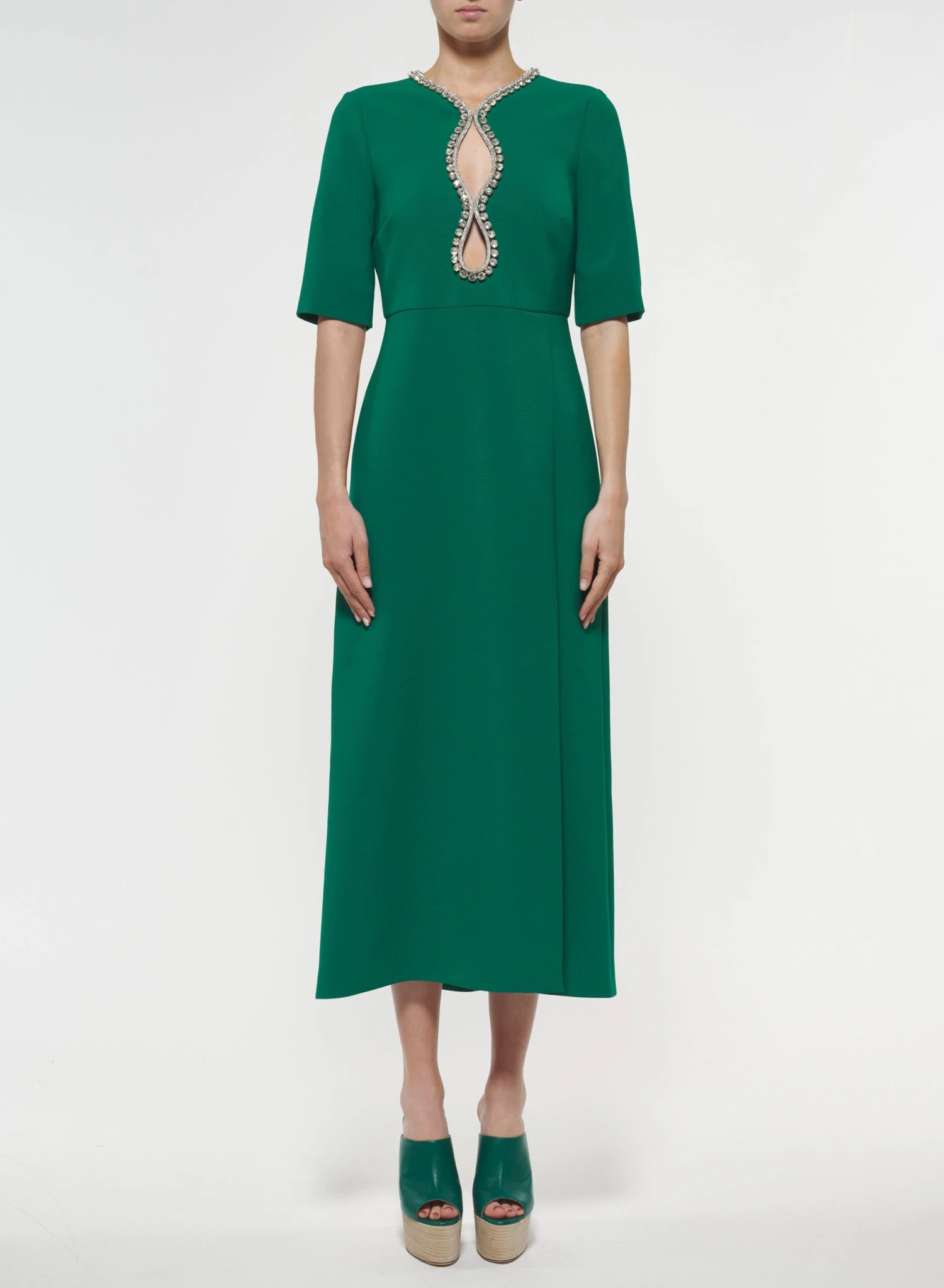 Crystal Embellished Midi Dress 1 Crystal Embellished Midi Dress