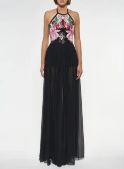 Sequin Embroidered Long Dress
