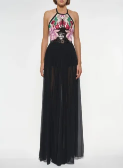 Sequin Embroidered Long Dress