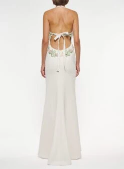 Embroidered Cady Dress 5 Embroidered Cady Dress -ELIESAAB SHOP D0053BEC03 WHITE 20AND 20MILTICOLOR 20PASTEL 3