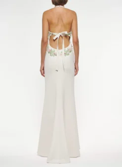 Embroidered Cady Dress 5 Embroidered Cady Dress -ELIESAAB SHOP D0053BEC03 WHITE 20AND 20MILTICOLOR 20PASTEL 3 scaled