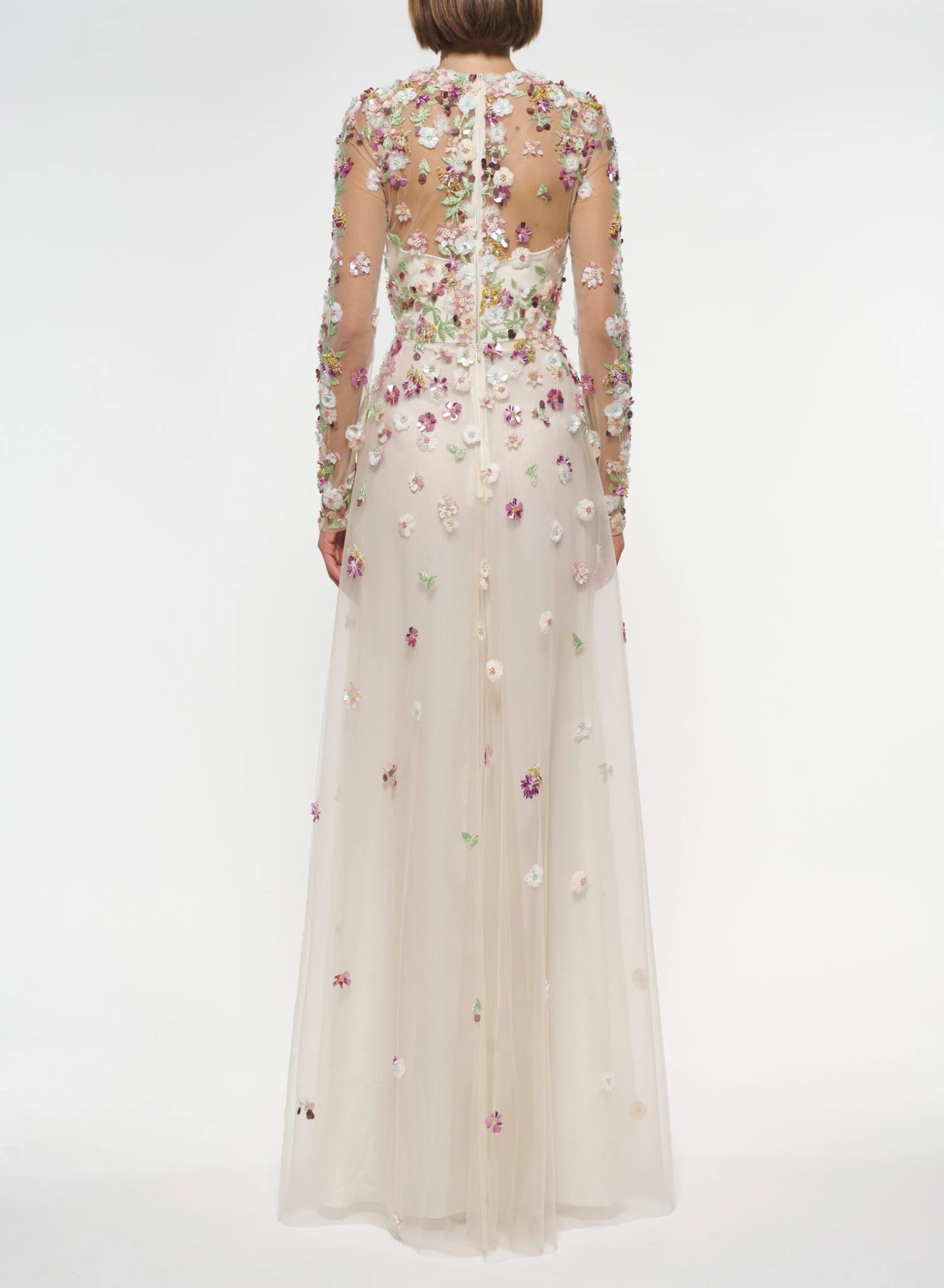Floral Embroidered Tulle Dress 3 Floral Embroidered Tulle Dress - Image 3