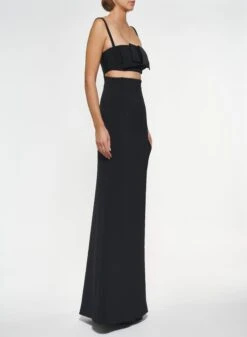 Cut-Out Dress With Bow Detail -ELIESAAB SHOP D0067CD001 BLACK 3