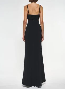 Cut-Out Dress With Bow Detail -ELIESAAB SHOP D0067CD001 BLACK 4