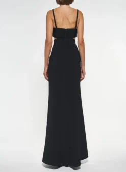 Cut-Out Dress With Bow Detail -ELIESAAB SHOP D0067CD001 BLACK 4 scaled