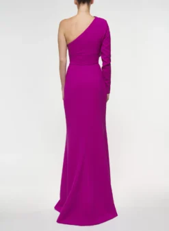 One-Shoulder Dress With Flap Detail 5 One-Shoulder Dress With Flap Detail -ELIESAAB SHOP D0074CD001 PURPLECRUSH D scaled