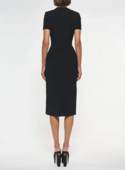 Cady And Lace Midi Dress 5 Cady And Lace Midi Dress -ELIESAAB SHOP D0075CDL01 BLACK 3 scaled