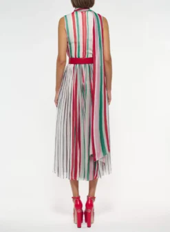Stripes Print Silk Dress 7 Stripes Print Silk Dress -ELIESAAB SHOP D0082SI001 SUNSHINE 20SWIRL 20PRINT 4 scaled