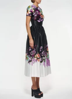 Floral Print Duchesse Dress -ELIESAAB SHOP D0085DU001 MEDIUM 20FLOWER 3 scaled