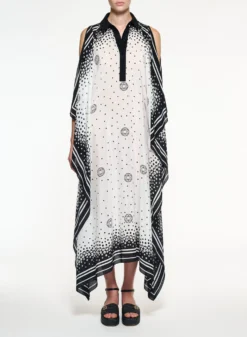 Moon Printed Silk Kaftan