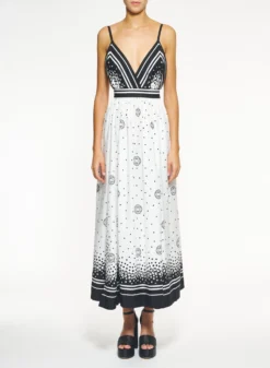 Moon Printed Cotton Dress