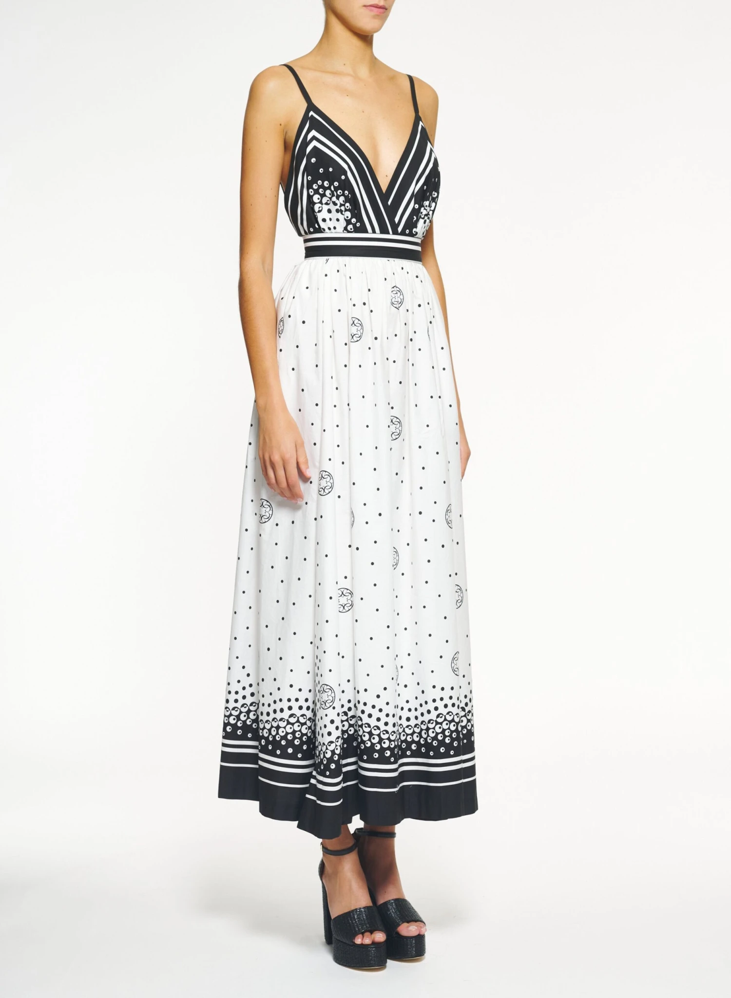 Moon Printed Cotton Dress 2 Moon Printed Cotton Dress - Image 2