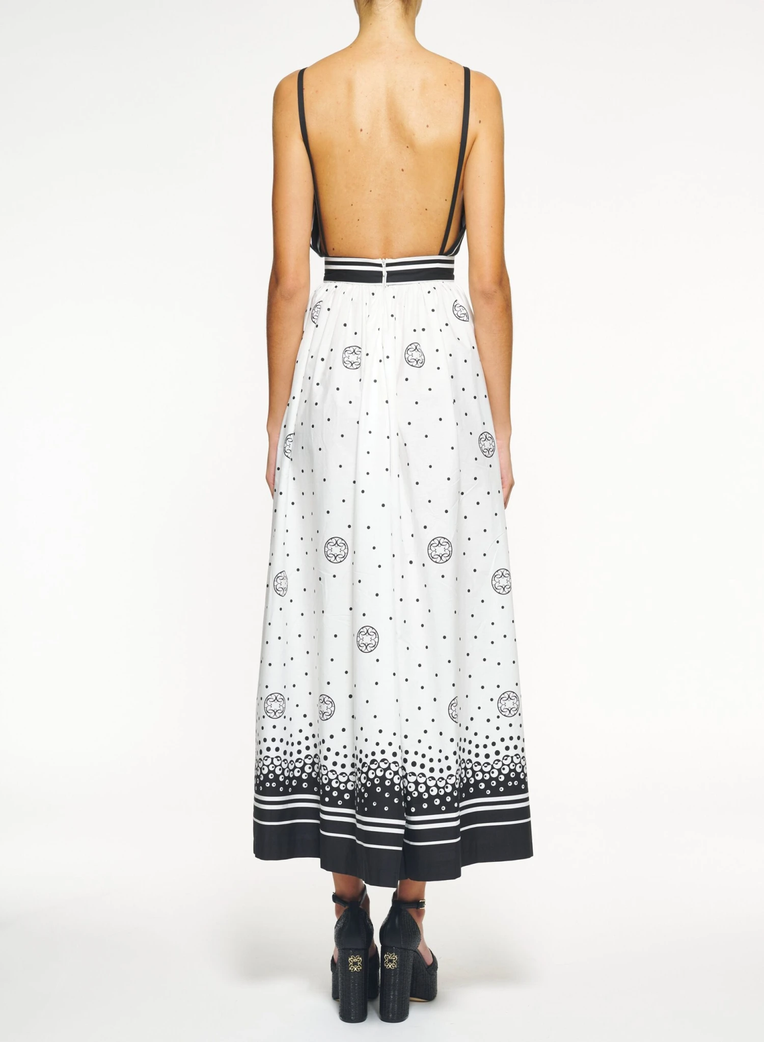 Moon Printed Cotton Dress 3 Moon Printed Cotton Dress - Image 3