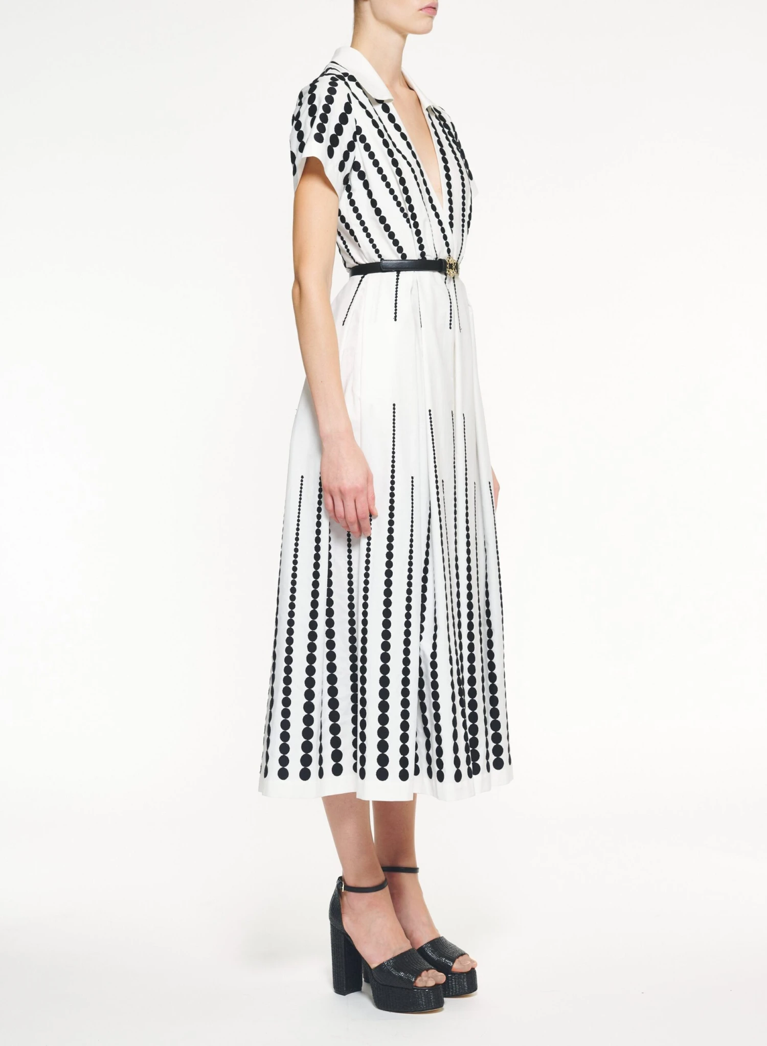 Moon Embroidered Poplin Dress 2 Moon Embroidered Poplin Dress - Image 2