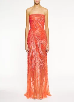 Bead Embroidered Polka Dress -ELIESAAB SHOP D0158NS24BE004 SPRITZ 4 scaled