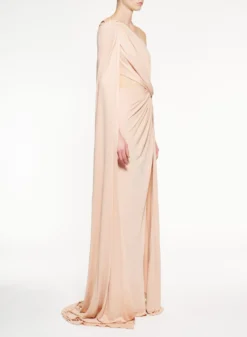 Jersey Fluid One-Shoulder Dress 7 Jersey Fluid One-Shoulder Dress -ELIESAAB SHOP D0233NS24JF001 CHAMPAGNE 3 scaled