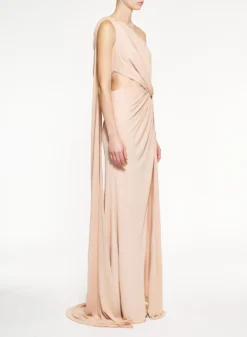Jersey Fluid One-Shoulder Dress 8 Jersey Fluid One-Shoulder Dress -ELIESAAB SHOP D0233NS24JF001 CHAMPAGNE 4 scaled