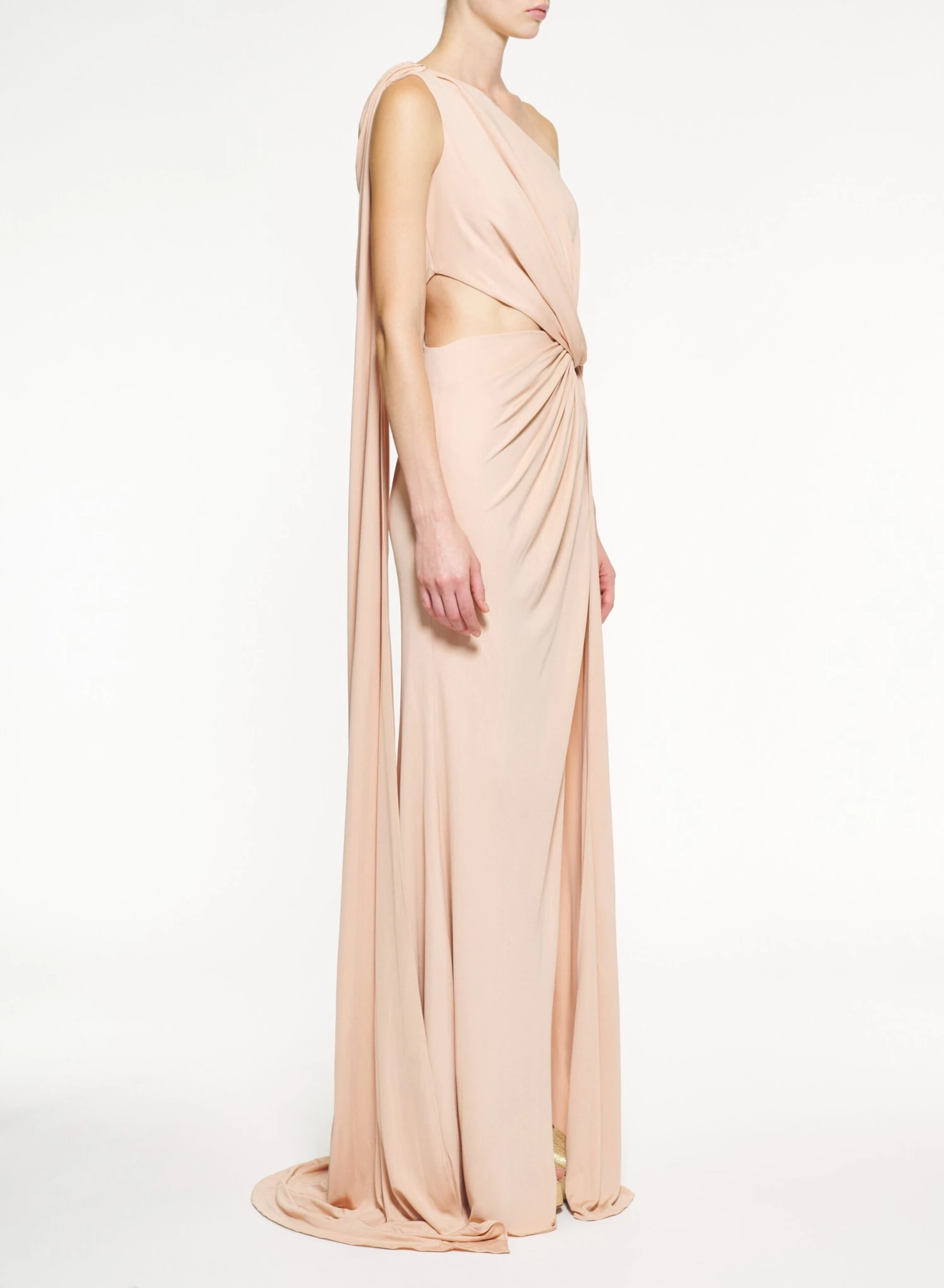 Jersey Fluid One-Shoulder Dress 4 Jersey Fluid One-Shoulder Dress - Image 4