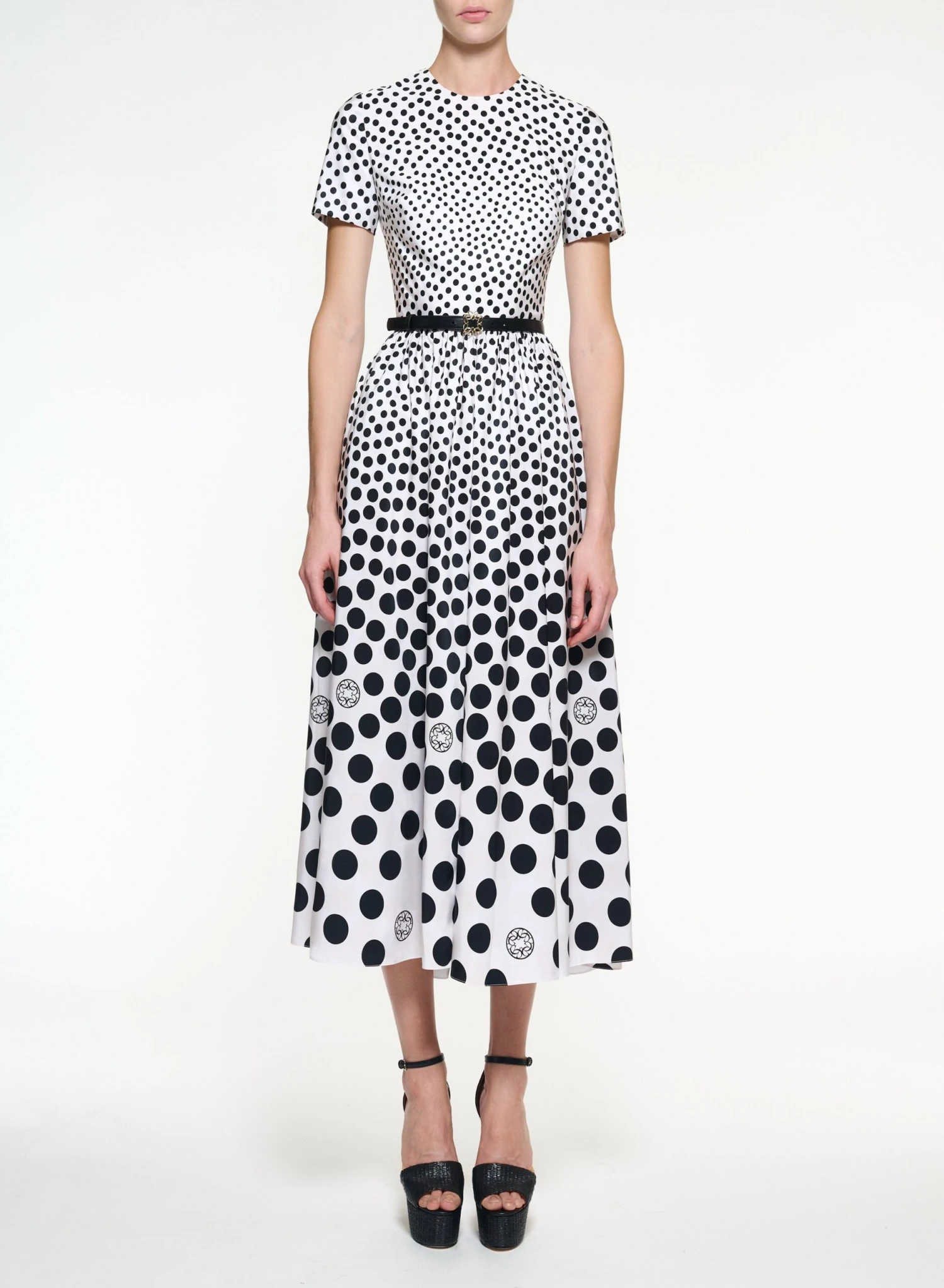 Moon Printed Taffeta Dress 1 Moon Printed Taffeta Dress