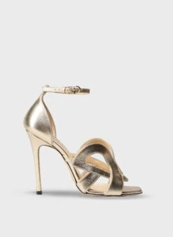 Accessories Gold Leather Sandal