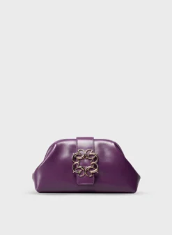Accessories Purple Leather Pouch
