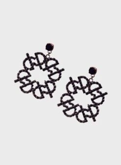 Accessories Crystal Circular Earrings