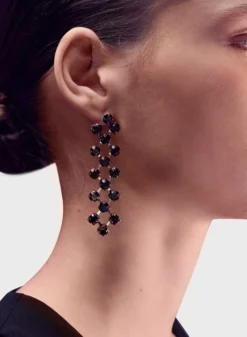 Accessories Crystal Pendant Earrings -ELIESAAB SHOP ES940428 BLACK 3 scaled