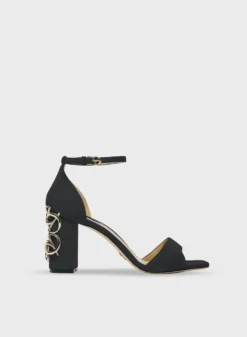 Accessories Black Leather Sandal