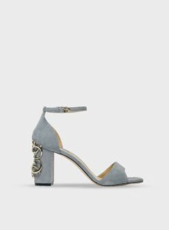 Accessories Blue Fog Leather Sandal