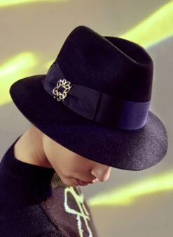 Accessories BORSALINO X ELIE SAAB Nila Hat 9 Accessories BORSALINO X ELIE SAAB Nila Hat -ELIESAAB SHOP ES940451 BLACK 2