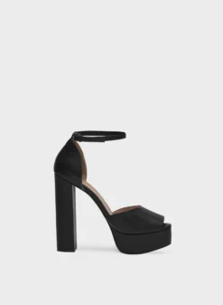 Accessories LEATHER PEEP TOE PLATFORM PUMP