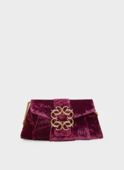 Accessories VELVET SHELL CLUTCH