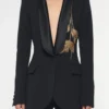 Gold Foliage Embroidered Blazer