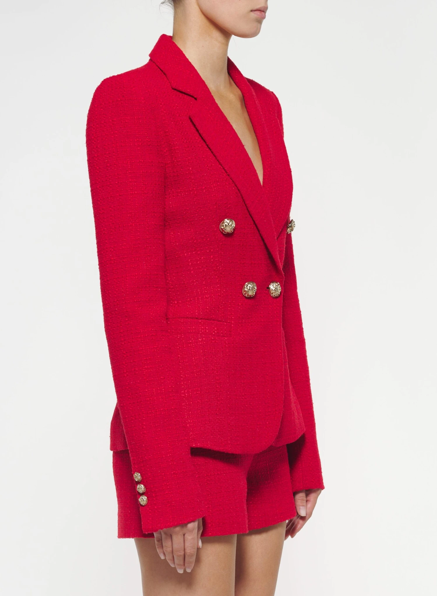 Double-Breasted Tweed Blazer 2 Double-Breasted Tweed Blazer - Image 2