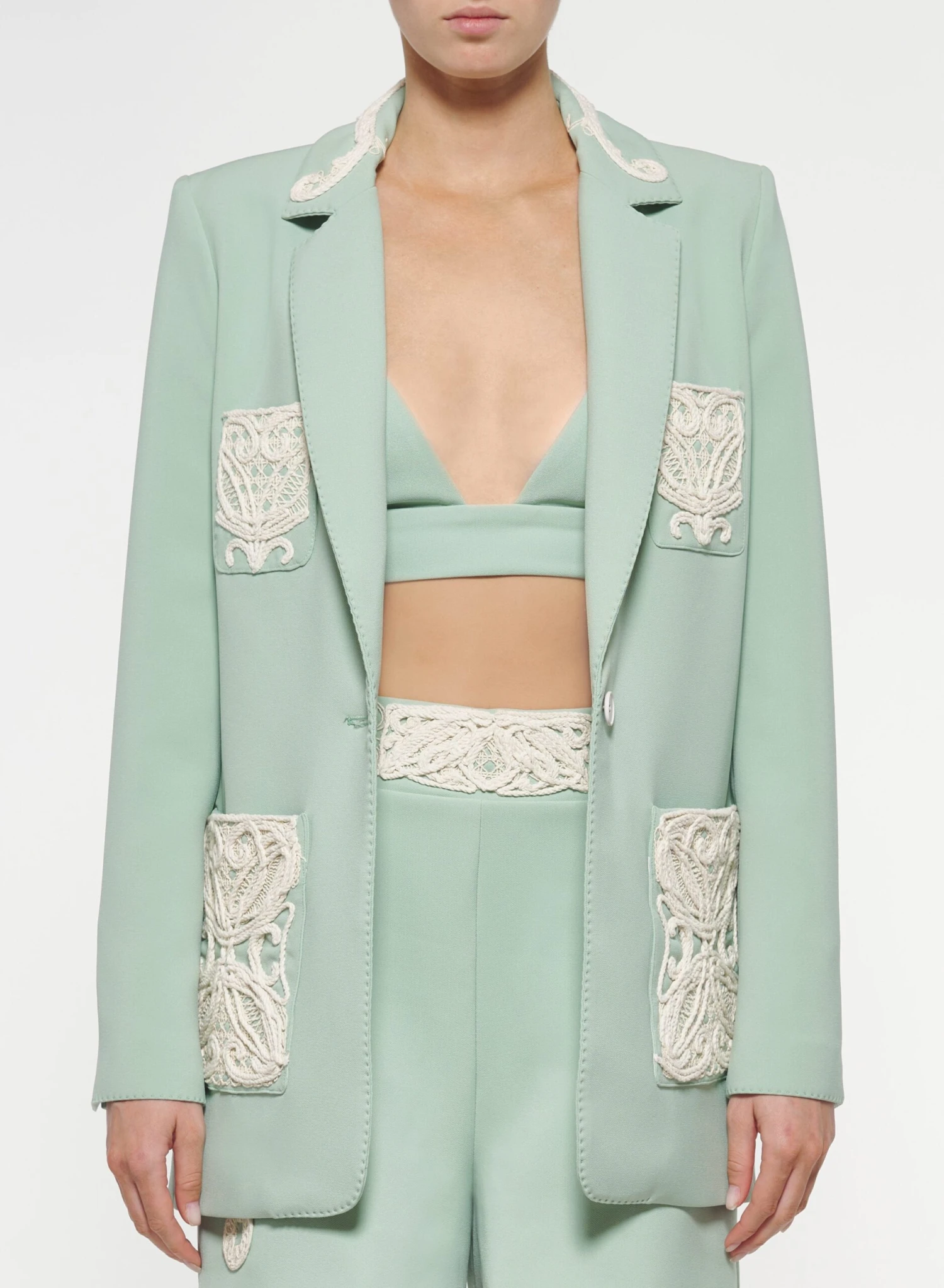 Embroidered Cady Blazer 1 Embroidered Cady Blazer