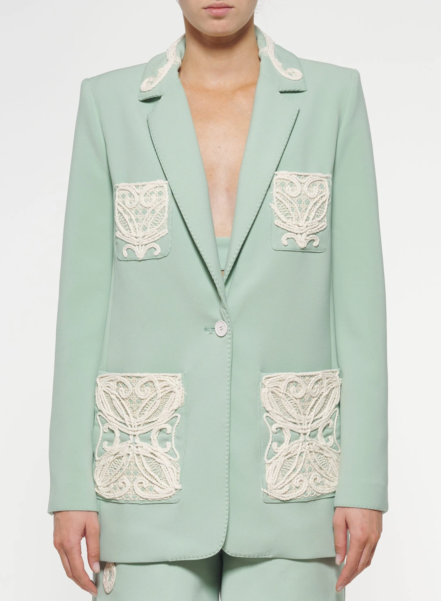 Embroidered Cady Blazer 2 Embroidered Cady Blazer - Image 2