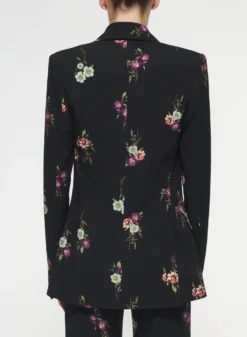 Floral Print Blazer -ELIESAAB SHOP J0008CD001 MICRO 20FLOWER 20BLACK 3 scaled
