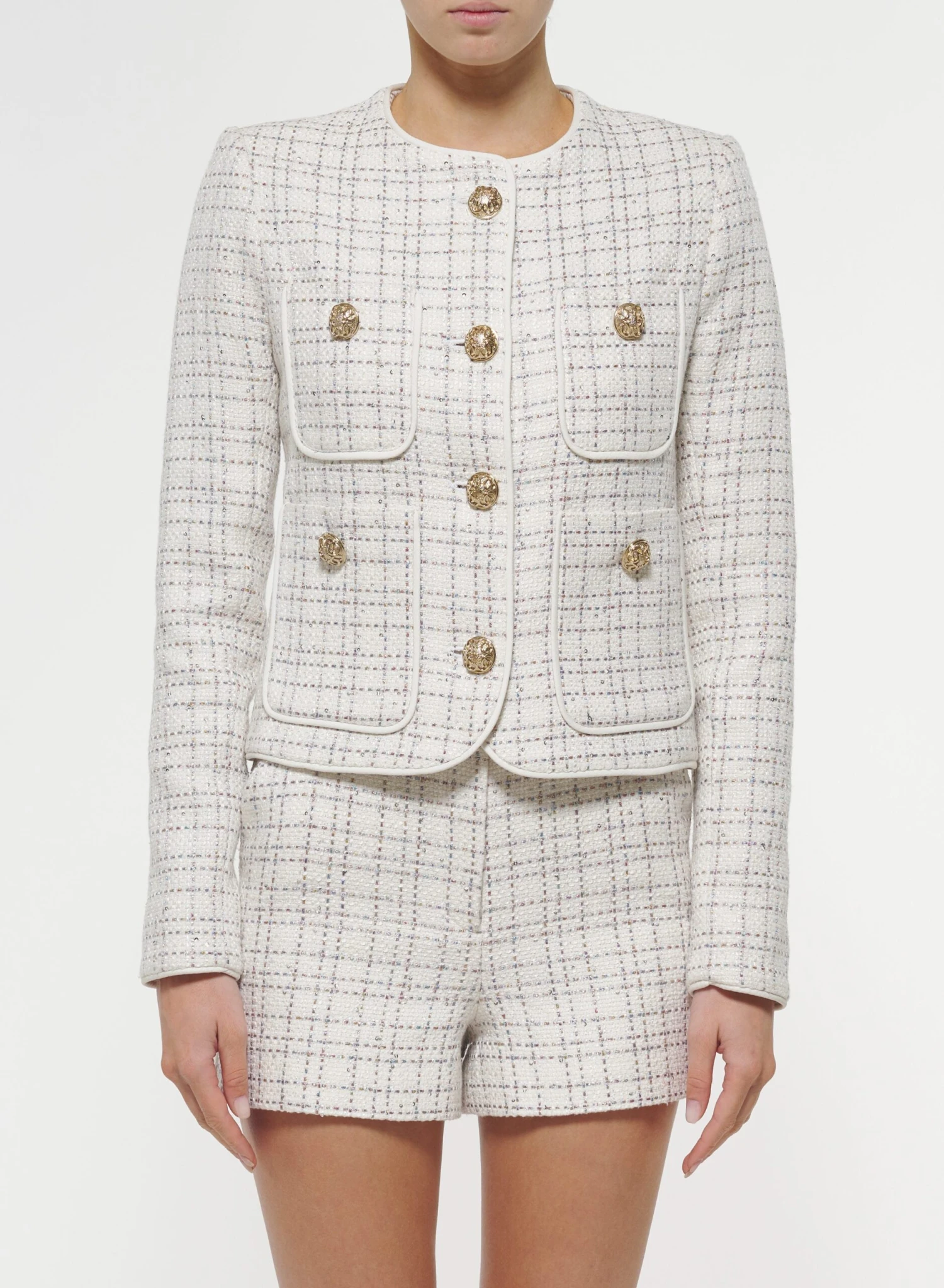 Sequin Tweed Jacket 1 Sequin Tweed Jacket