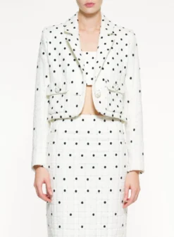 Tweed Effect Moon Dot Jacket